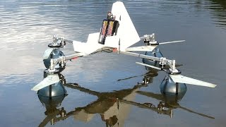 Efficient propeller  amphibious quadcopter build [upl. by Eimarej241]