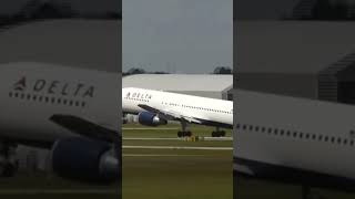 B767 Dep from Manchester airport Delta Airlines aviation planespotting boeing aircraft pilot [upl. by Oiuqise]