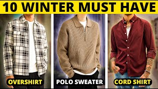 10 Must Have Winter Essentials  Winter Clothing Items  हिंदी में [upl. by Estey775]