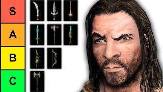 Ranking Every Unique Weapon In Skyrim [upl. by Acinoj965]