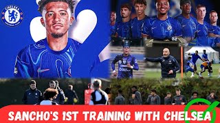 🔥💯✅SANCHO SHINES IN FIRST CHELSEA TRAINING SESSION🔥💯✅ [upl. by Howes]