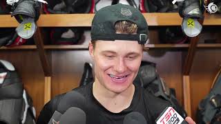 Adam Gaudette Tim Stützle Anton Forsberg Brady Tkachuk Travis Green Postgame Media vs SEA [upl. by Mandie]