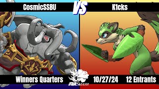 RVA Smash 149 Rivals of Aether 2  CosmicSSBU Loxodont vs K1cks Maypul  Winners Quarters [upl. by Eocsor304]