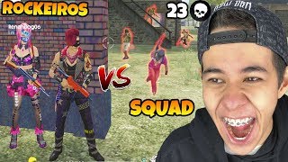 COMPRAMOS OS NOVOS ROCKEIROS E DESTRUÍMOS NO DUO VS SQUAD DO FREE FIRE épico [upl. by Yenobe]