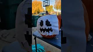 Real life minecraft jack o lantern [upl. by Ahscrop144]