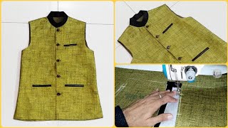 How to stitch waistcoat  Modi jacket  Complete video [upl. by Colombi516]