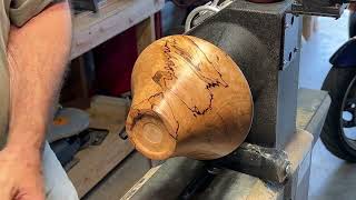 Spalted Hackberry Vase [upl. by Arenahs]