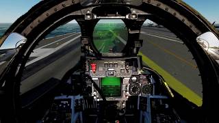 DCS F14 First Carrier Launch and Landing attempt HD [upl. by Fidele]