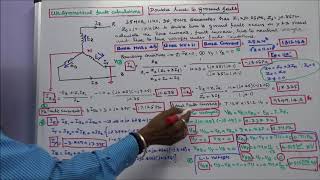 UNSYMMETRICAL FAULT CALCULATIONS – PART – 25 – DOUBLE LINETOGROUND FAULT  PROBLEM [upl. by Trebuh706]