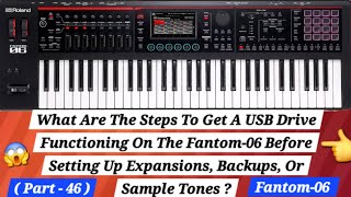 How To Format a USB Flash Drive Using A Fantom06 Part  46 rolandfantom trending viralvideo [upl. by Rolfston]