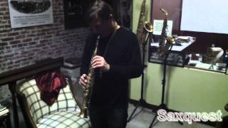 Chris Potter plays an early Adolphe Sax soprano saxophone circa 1856 at Saxquest [upl. by Farant]