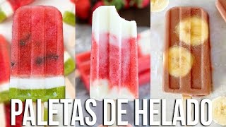 PALETAS DE HELADO ❤️ 3 IDEAS  PALETAS PARA EL VERANO REFRESCANTES  Tutoriales Belen [upl. by Henriette155]