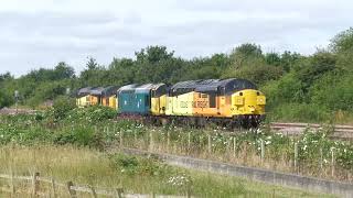 37057 37610 37116 Attenborough Junction 21st July 2024 0Z70 erby RTC Colwick [upl. by Yliab]