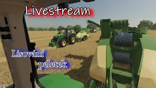 lisování pelet  straw harvest FS22  Livestream Agro Synkov [upl. by Asyal609]