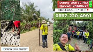 TAGAKPAN TUGBOK Davao City  Relocation And Subdivision Survey By Engr Pabelonia Surveying [upl. by Atonsah]