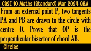 CBSE 10 Maths Standard  Circles  Mar 2024  ShibuTeaches [upl. by Lohman]