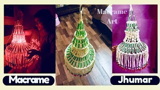 DIY simple macrame Jhumar Macrame Kandil Design  Diwali Special [upl. by Nairod975]