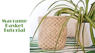 DIY Macrame Basket step by step tutorial  Tuto paniercachepot en macrame pas à pas  1 [upl. by Germann440]