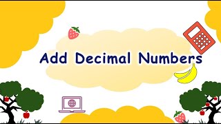 How to add decimals [upl. by Sadoff]