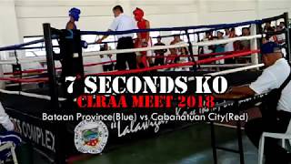 7 Seconds Knockout in Amateur BoxingBataan vs Cabanatuan City2018 CLRAA Meet [upl. by Gradey232]