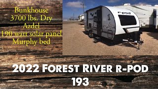 2022 Forest River rpod 193 Bunkhouse Travel Trailer [upl. by Iegres]