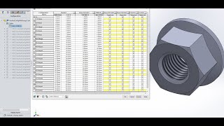 SolidWorks Configuration Tables With Equations [upl. by Anhsirk]