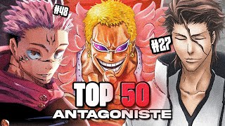 MON TOP 50 ANTAGONISTE ANIME horrible à faire [upl. by Anuat67]