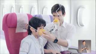 Thai Airways Safety Demonstration Video 2012 [upl. by Kcirdef]