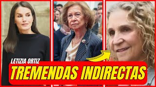 TREMENDAS INDIRECTAS a Letizia y Felipe de Elena y Doña Sofía por Juan Carlos [upl. by Aneral]