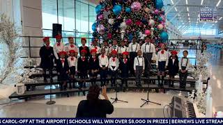 Live Video Paget Primary Show Choir at Skyport Bermuda CarolOff [upl. by Tonye662]