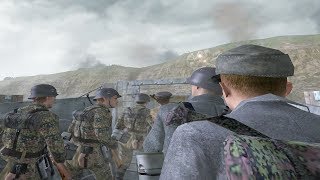 Call of Duty 2  German Marines Scale the Cliffs of Dover German DDay [upl. by Rollie]