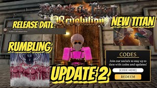 🔴LIVE🔴 AOT REVOLUTION UPDATE Roblox [upl. by Gorrian]