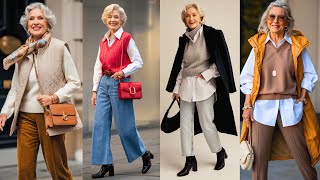 Fall Fashion Trends Women Over 60 Cant Miss  Ways to Wear Layers for Women Over 60 [upl. by Animsay333]