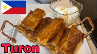 Filipino Turon Recipe • Dessert Lumpia • Banana Lumpia [upl. by Aenehs765]