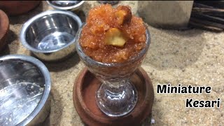 Miniature cooking  Miniature kesari  Azhagu malar  Tiny kesari  Tiny cooking  Tiny foods [upl. by Enotna]