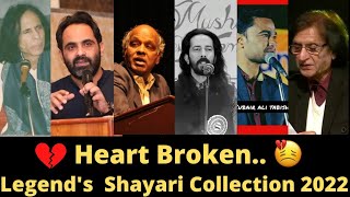 💔 Heart Broken Legends Best Shayari Collection 2022  Tahzeeb Hafi  Jaun Elia  Dr Rahat Indori [upl. by Adnovay]