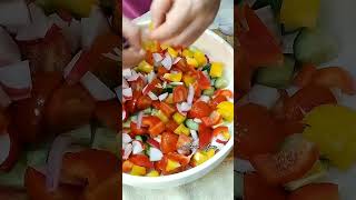 How To Make Arabic Fattoush Salad  How To Make Arabic Fattoush Salad Dressing  Shorts [upl. by Nahgrom]