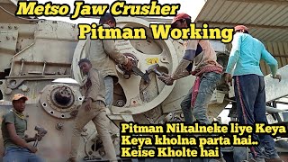 How to Pitman Chenge Metso Jaw Crusher [upl. by Letnoj]