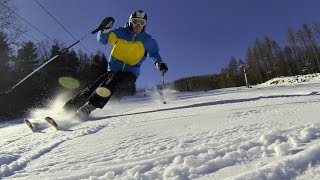 Laworta Ustrzyki Dolne  ski narty carving  4K video [upl. by Anetsirk]