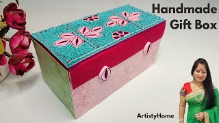 Gift Box  Handmade Gift Box Ideas  Paper Quilling Box [upl. by Riha]