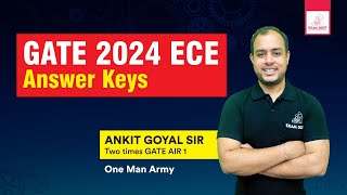 GATE 2024 ECE Answer Keys  Ankit Goyal  One Man Army [upl. by Dnomaid]