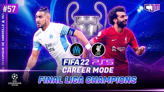 FIFA 22 Marseille Career Mode  Final UEFA Champions League Marseille vs Liverpool 57 [upl. by Sldney]