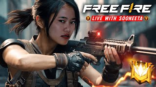 🔴 RUSH to Grandmaster 🍷🗿 Free Fire Live 🔥 with Sooneeta 💖 FF LIVE ✌ Free Fire Live freefire ff [upl. by Dennard717]