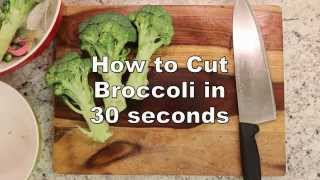 How to cut broccoli the fastest way in less than 30 seconds [upl. by Carrel]