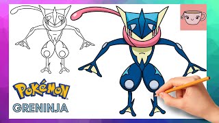 How To Draw Greninja  Pokemon 0658  Easy Step By Step Drawing Tutorial [upl. by Caresa]