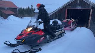 Snowmobile Lynx 59 Yeti 550 Short trip [upl. by Soph]