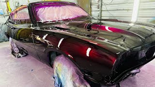 Candy Paint on 1972 Ford Maverick with Grant 7 Clear [upl. by Alket371]