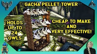 ARK EXTINCTION GACHA PELLET TOWER  HOLDS UP TO 24 OWLS AND IS CHEAP TO MAKE [upl. by Aleece]