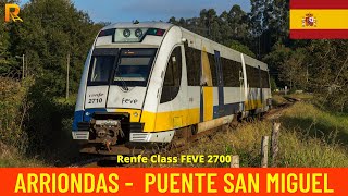 Cab Ride Arriondas  Puente San Miguel Renfe Cercanías Green Spain train drivers view 4K [upl. by Pickar]