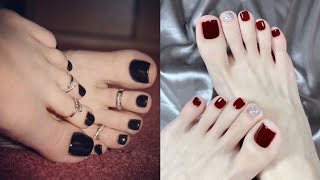 Pretty stylish and gorgeous shiny toe nail colors designs ideas collection for women of 2024 [upl. by Jerold]